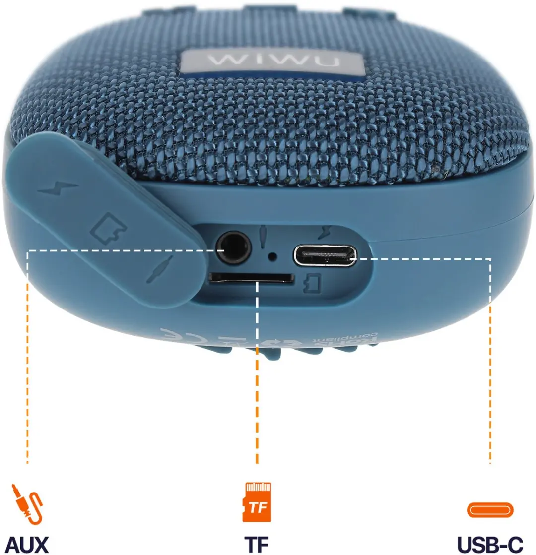 WiWu Clip Fun H3 Bluetooth Speaker - Blauw
