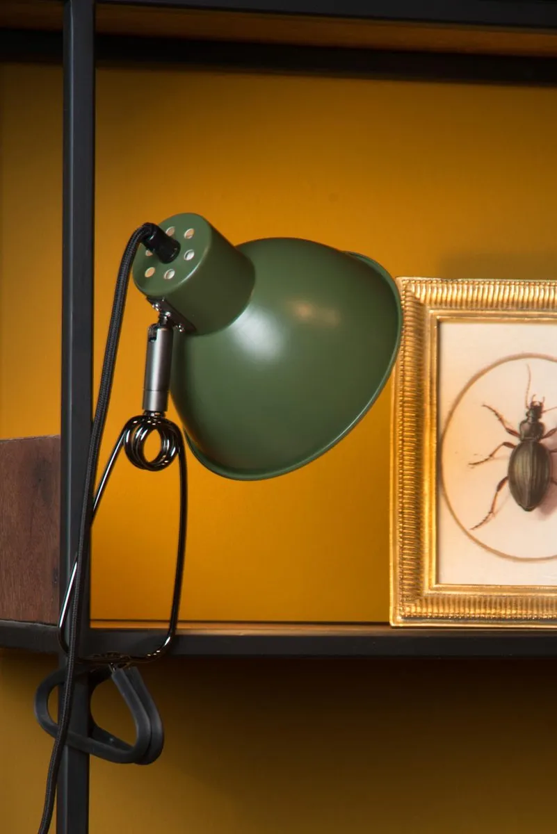 Lucide MOYS Klemlamp E27 Groen