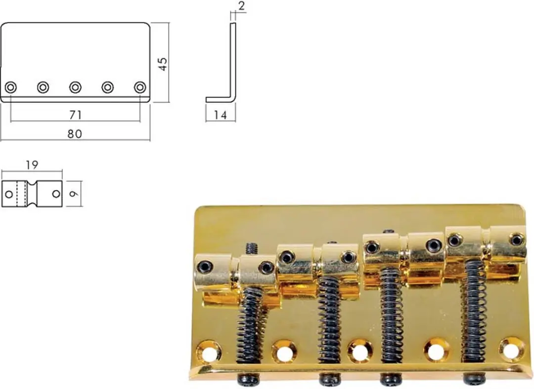 Boston BB-104-G Brug-Staartstuk Goud
