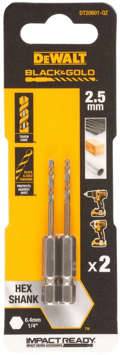 DeWalt DT20601 Metaalboor 2.5x60mm - 1 Stuk