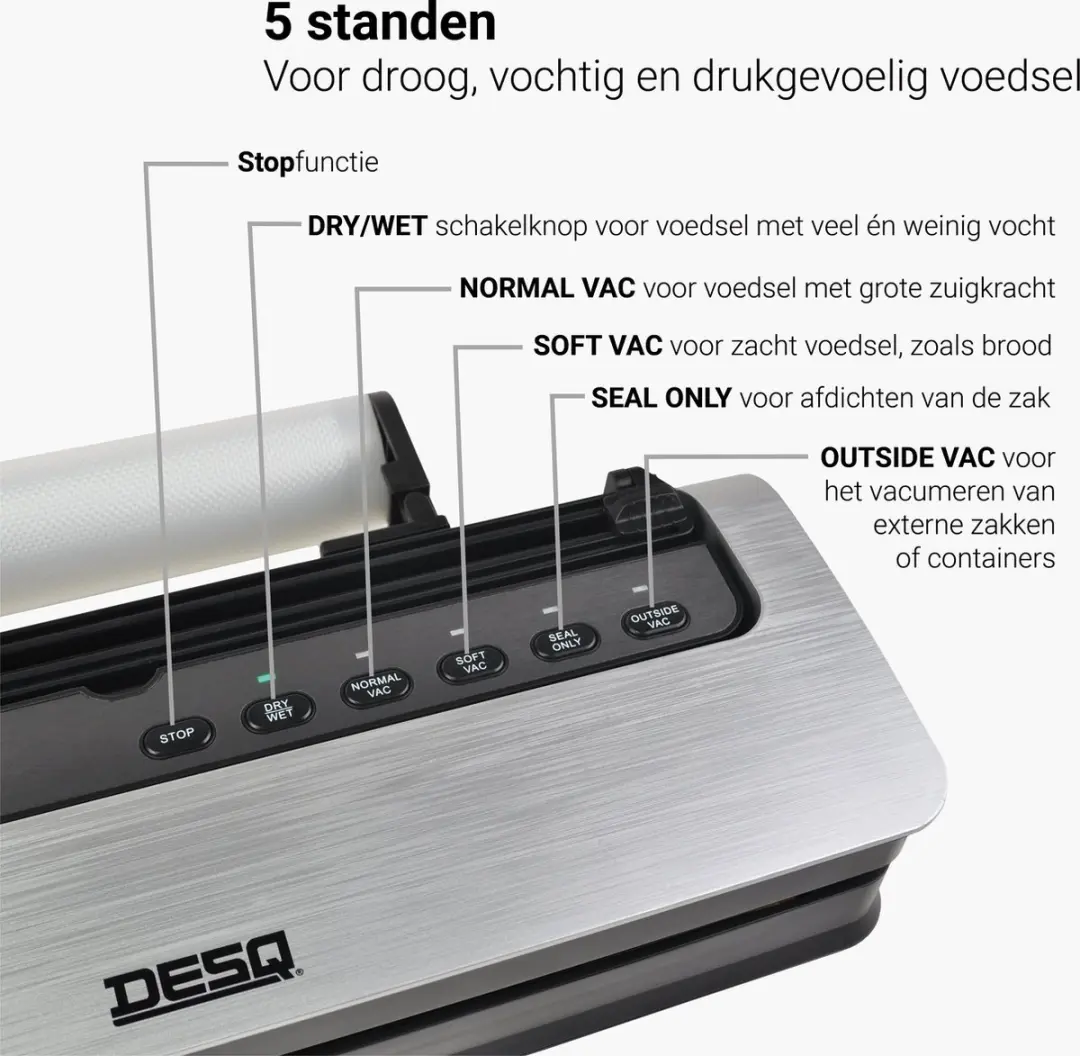 Desq 8000 Vacuümmachine - 0,8 Bar - 5 standen