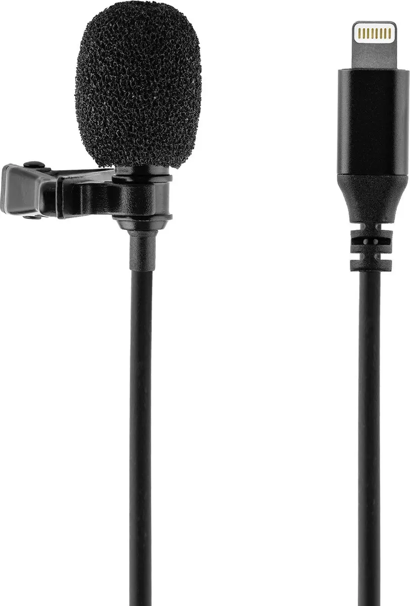 MOJOGEAR MG-LMIC Speldmicrofoon Lightning - iPhone/iPad - Zwart