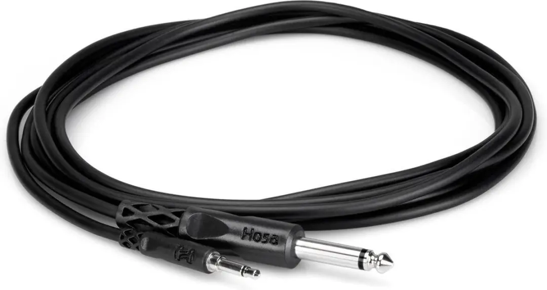 Hosa CMP-310 Mono Kabel 3.5mm naar 6.35mm - 3m - Zwart