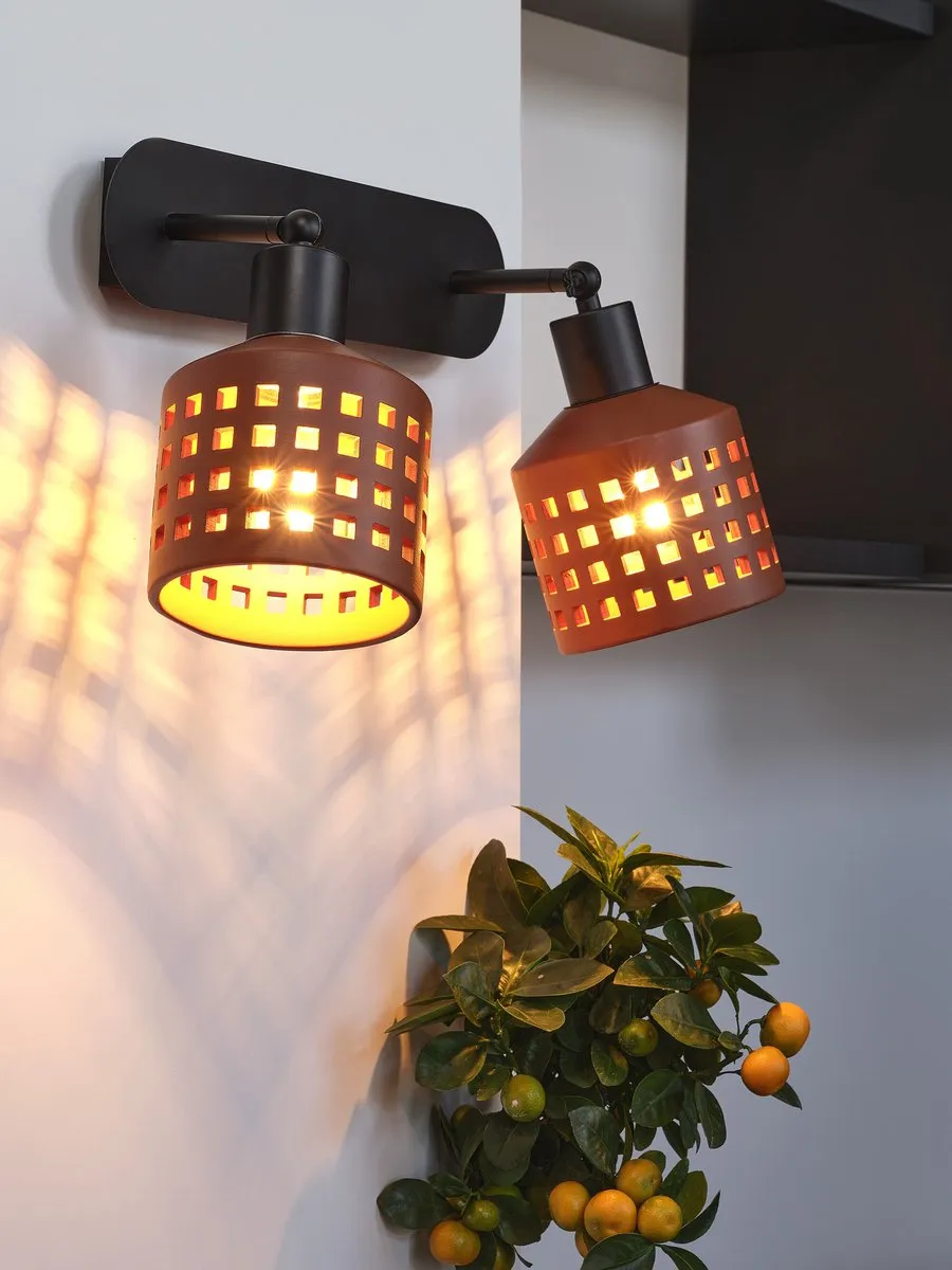 LEDVANCE Decor Clay Windows Wandlamp 2XE27 - Bruin