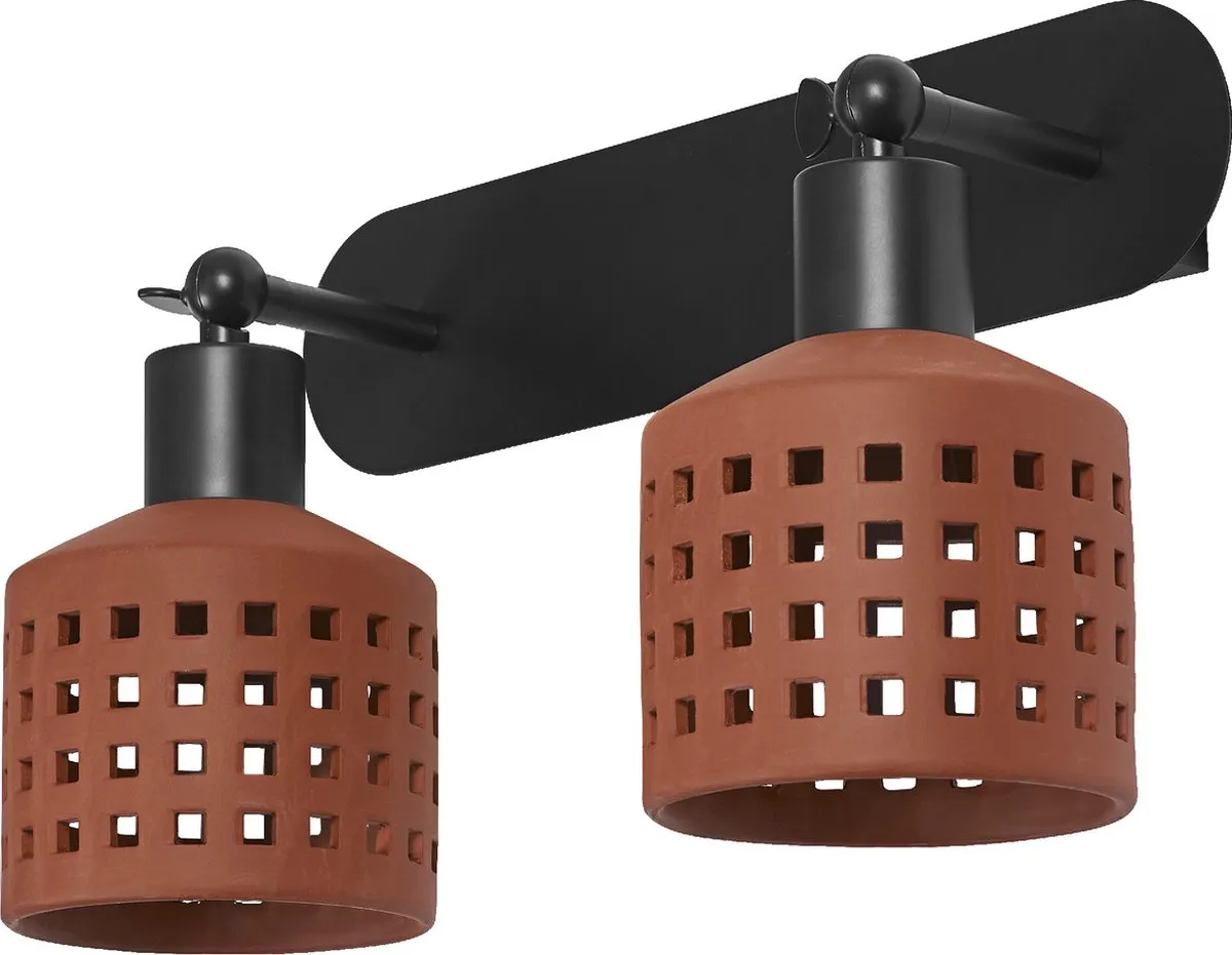 LEDVANCE Decor Clay Windows Wandlamp 2XE27 - Bruin