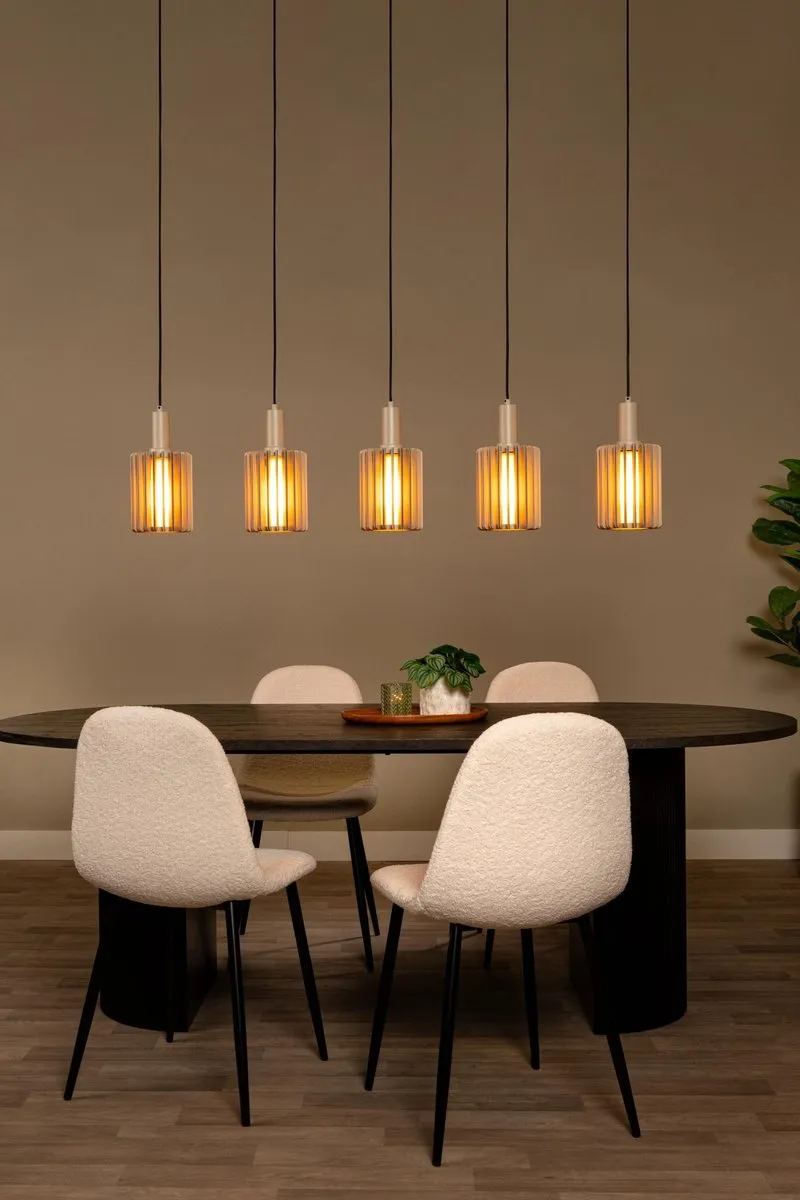 Lucide Lambres Hanglamp 5xE27 - Taupe