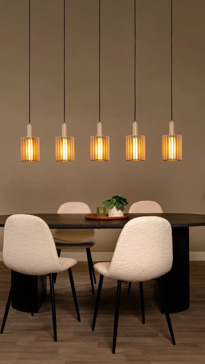 Lucide Lambres Hanglamp 5xE27 - Taupe
