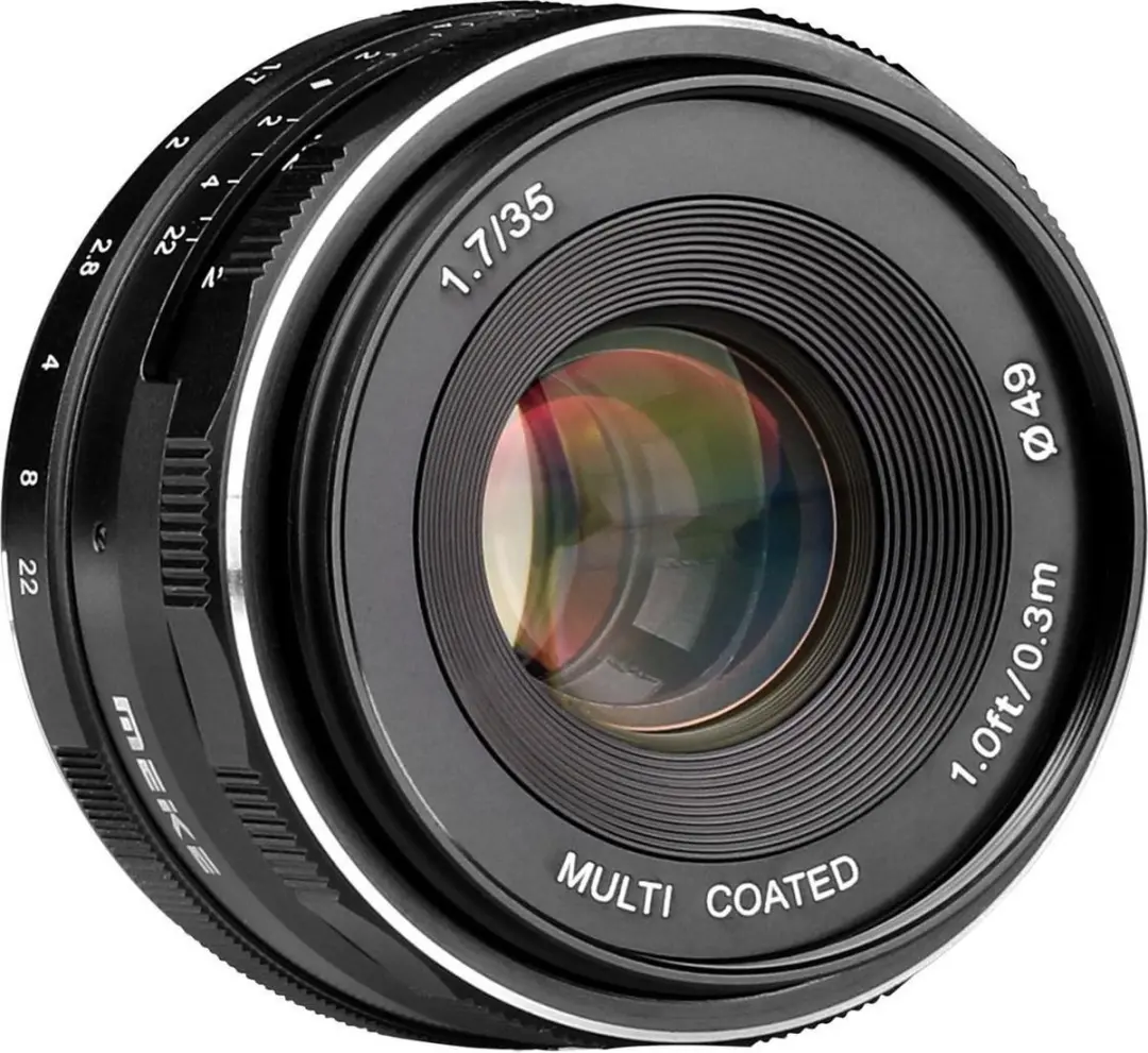Meike 35mm F1.7 MFT Objectief - 49mm Filter