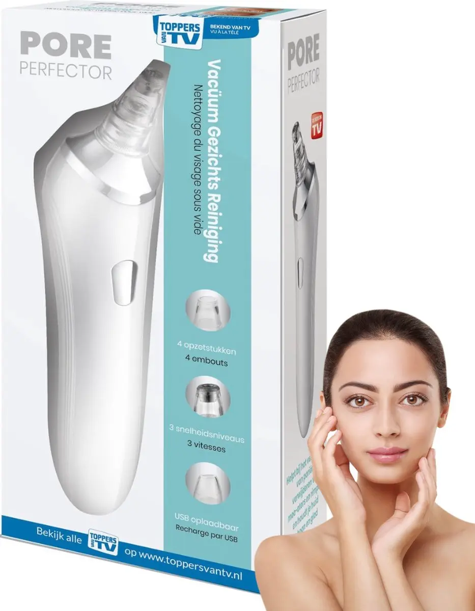 Toppers Pore Perfector USB Oplaadbaar Gezichtsreiniger 3 Snelheden