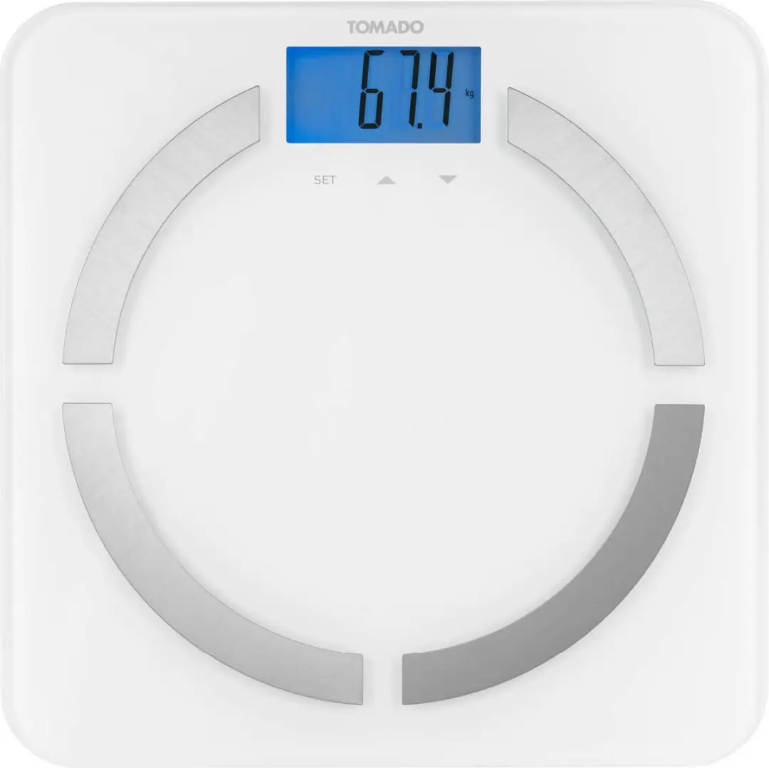 Tomado TBS0401W Personenweegschaal - Lichaamsanalyse 10 Personen - 180 kg - Wit