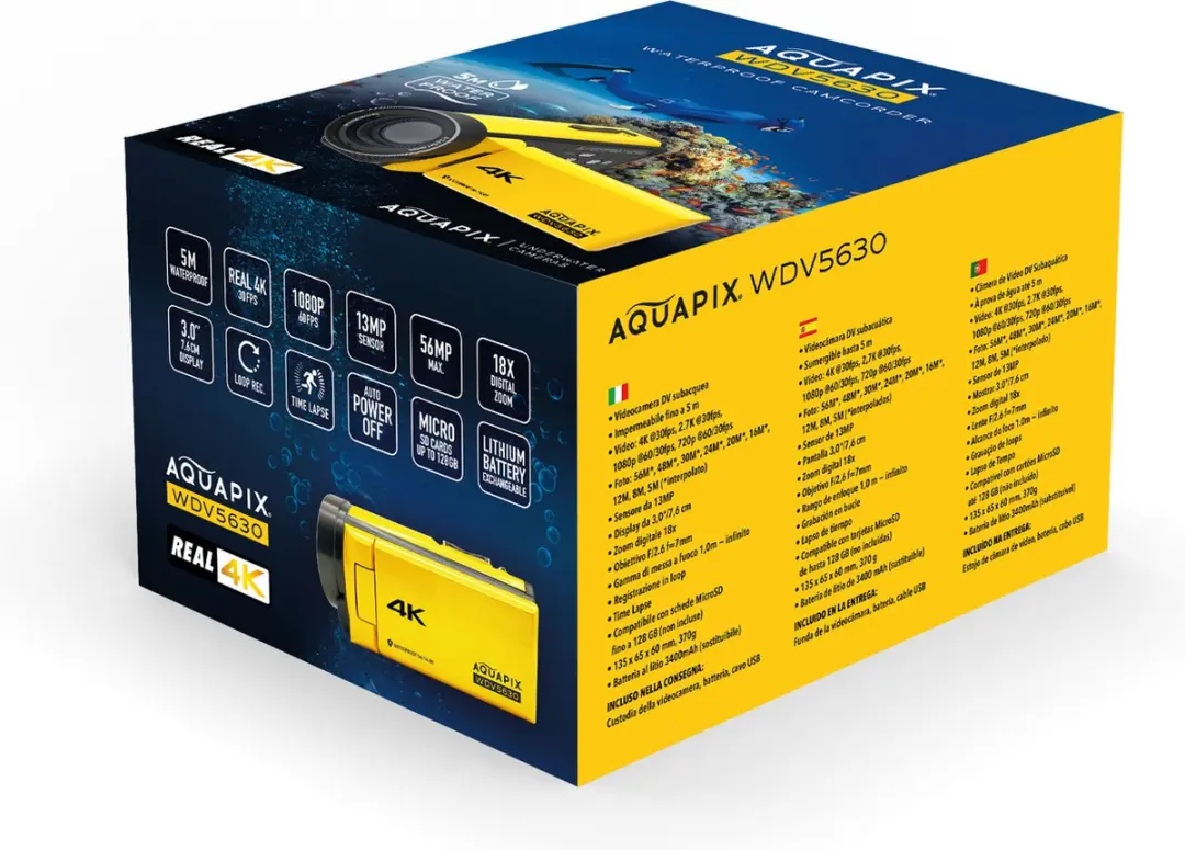 Aquapix WDV5630 4K Camcorder - Geel
