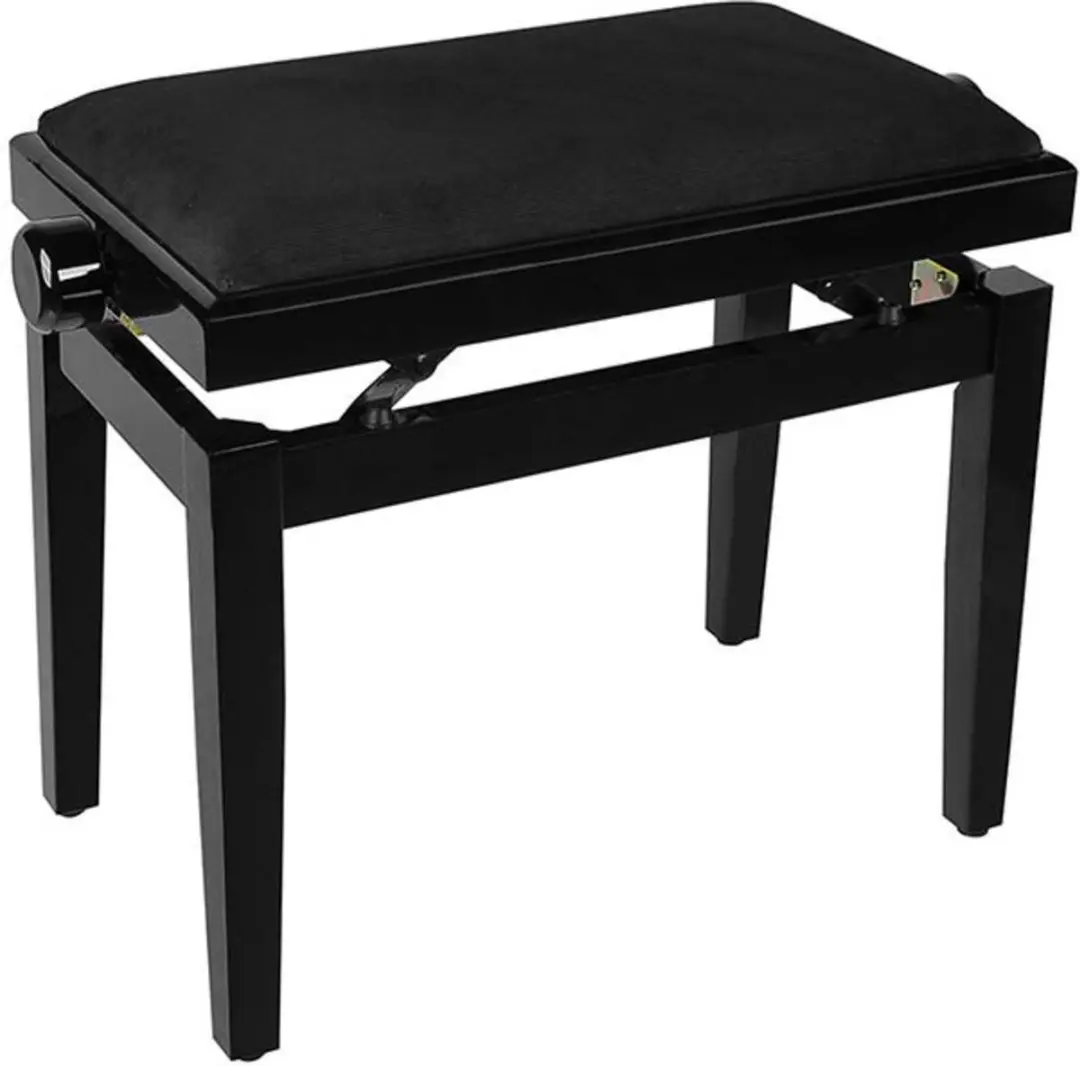 Boston Pianobank PB1/1020 - Verstelbaar 48-56cm Hoogglans Zwart