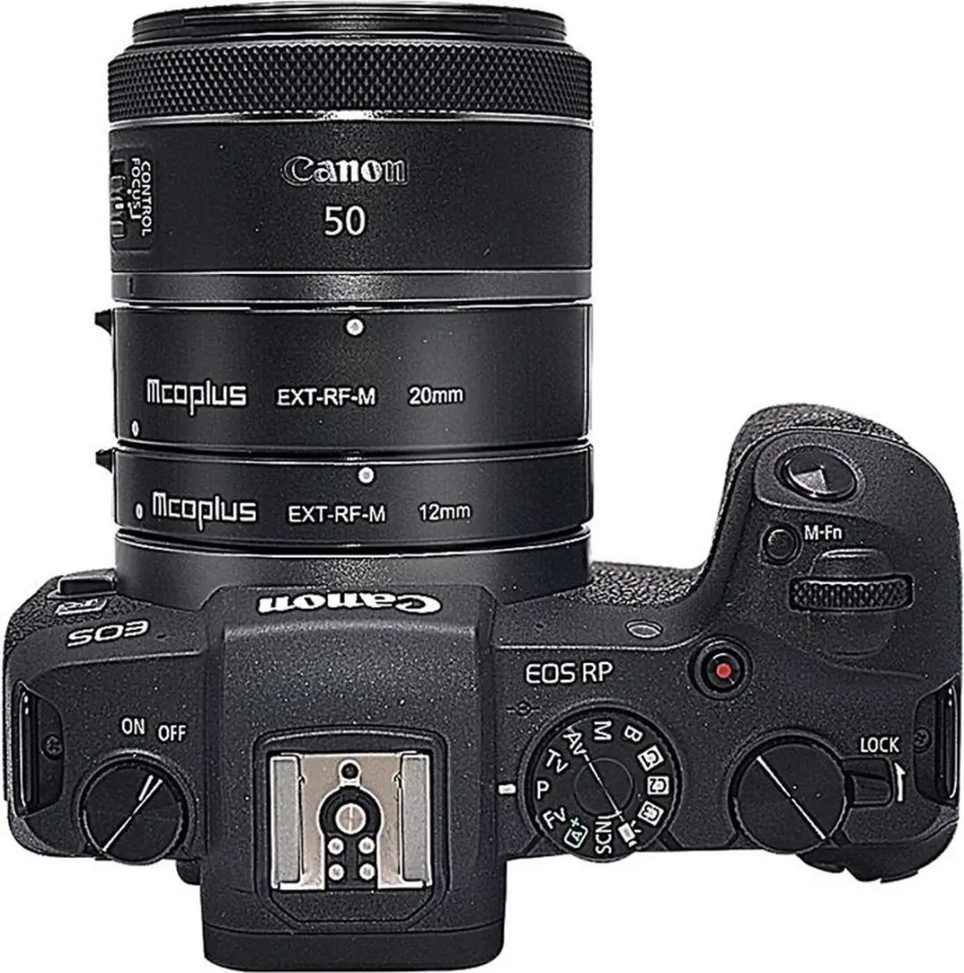 McoPlus EXT-RF Macro Extension Tube Set 12+20mm - Canon - Zwart