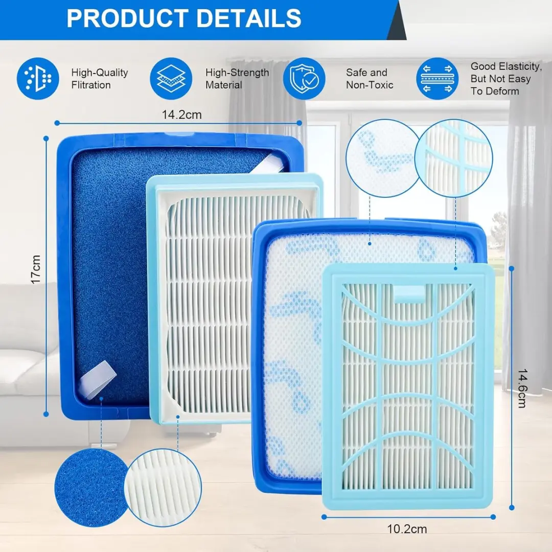 Philips PowerPro Expert FC8003/01 Filter - 2 Stuks - Blauw