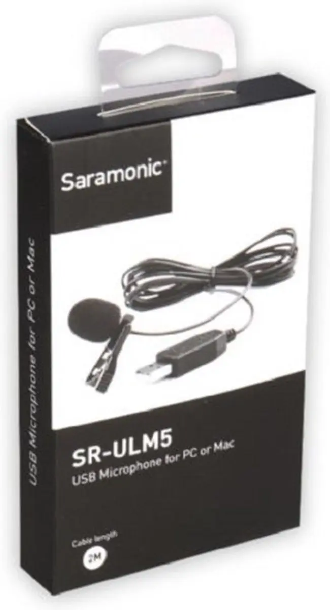 Saramonic SR-ULM10 Lavalier Microfoon - USB - Zwart