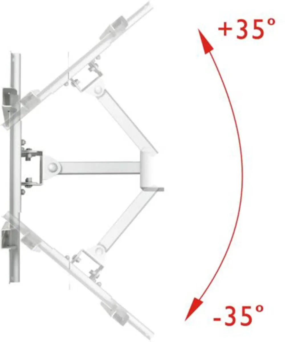 Vanguard VM-531 Kantelbare Draaibare Muurbeugel - 32-50" - Zilver
