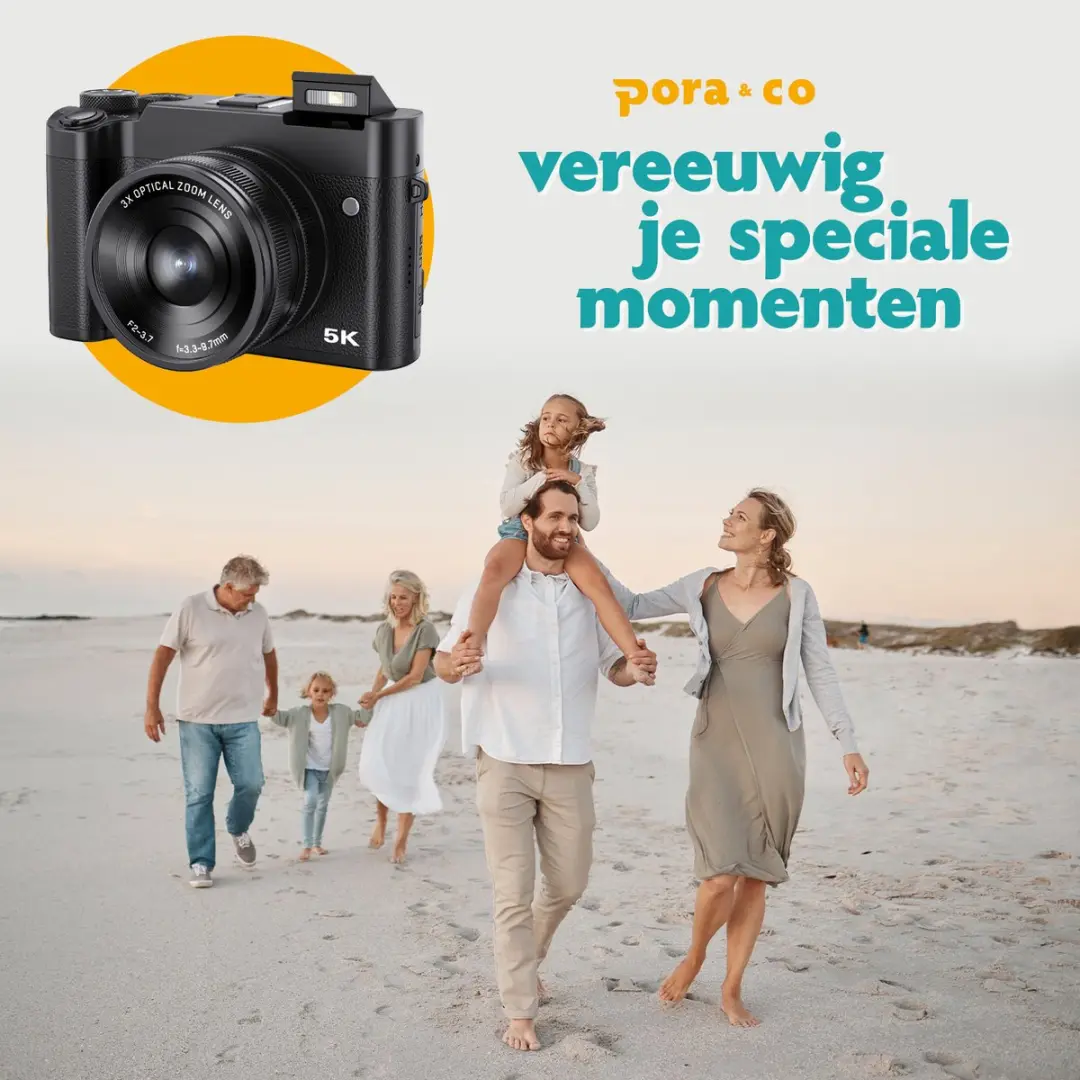 Pora&co DC403-32G-Z-PRO 5K Camera - 64MP - Zwart