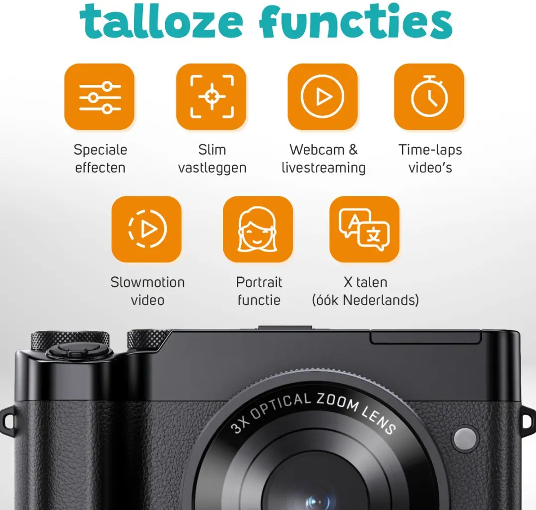 Pora&co DC403-32G-Z-PRO 5K Camera - 64MP - Zwart