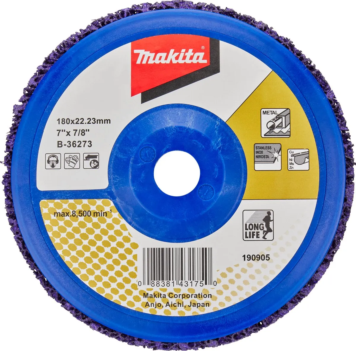 Makita B-36273 Reinigingsschijf 180mm Metaal