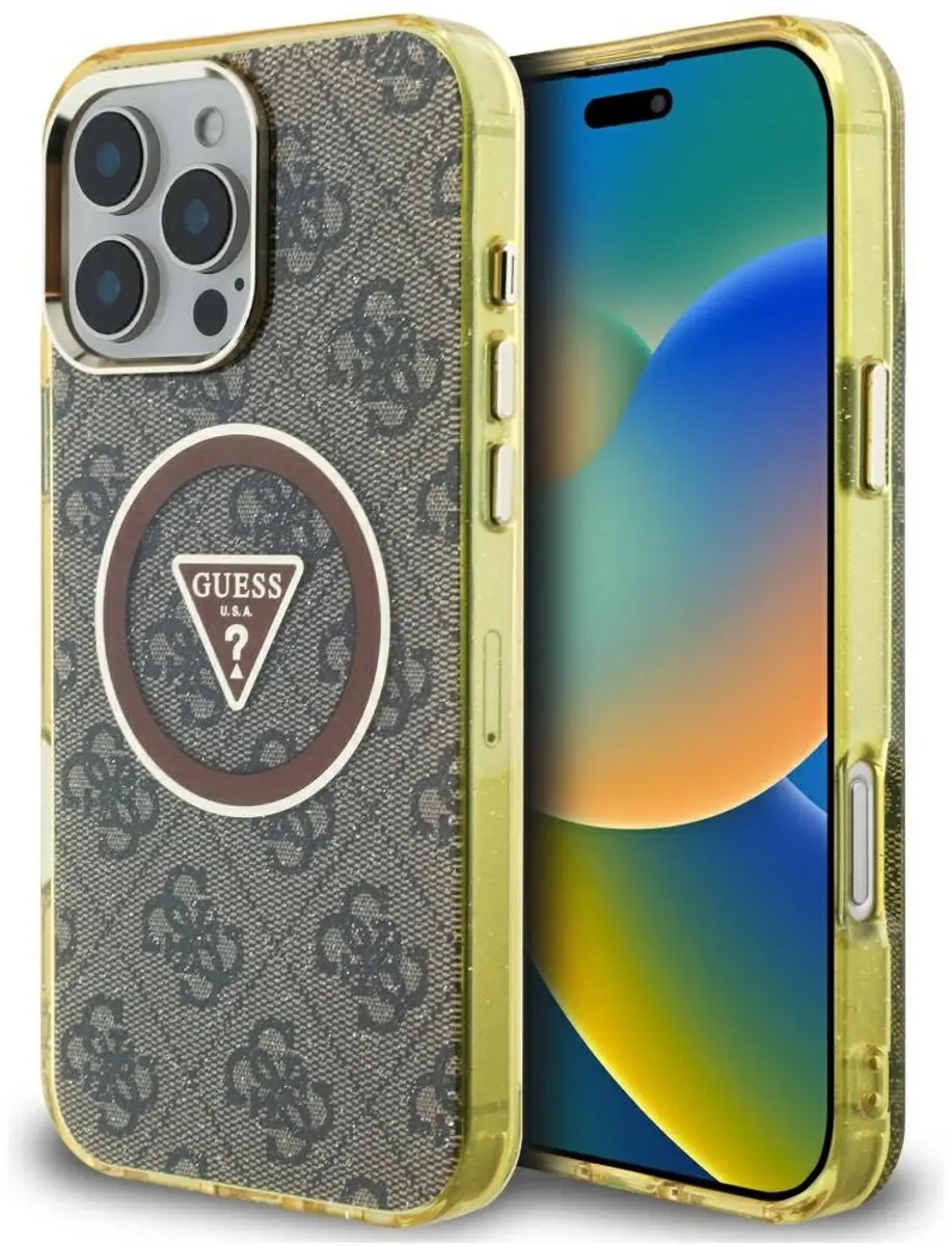 Guess IML Metal Glitter iPhone 16 Pro Max Hoesje