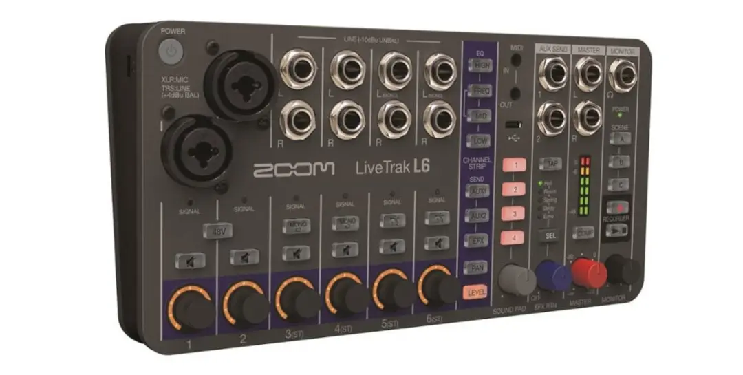 Zoom LiveTrak L-6 Mixer & Multitrack Recorder - 6 Kanalen