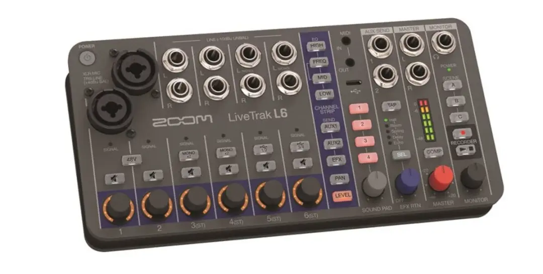 Zoom LiveTrak L-6 Mixer & Multitrack Recorder - 6 Kanalen
