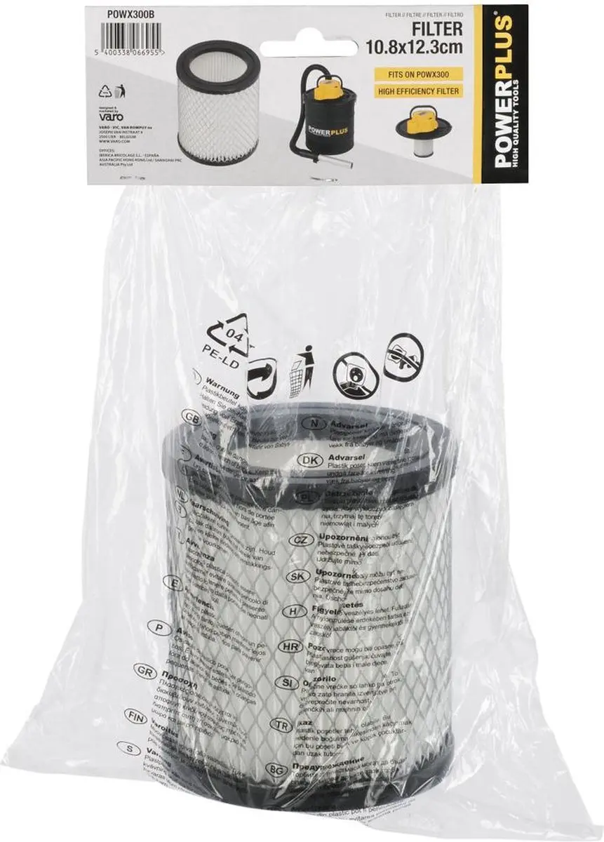 Powerplus POWX300B Asfilter - Wit