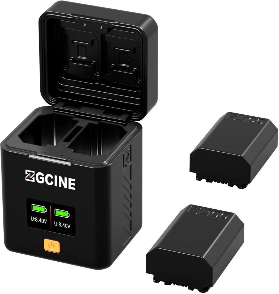 ZGCine Opladerdoos Sony NP-FZ100 - 2x USB - Zwart
