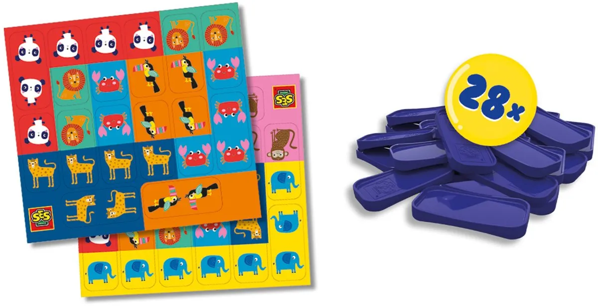 SES Creative Straat Domino 28 Stenen - Bewaartas