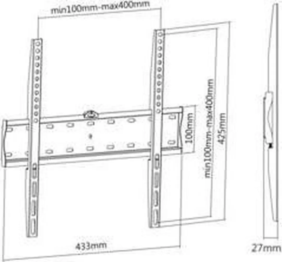 Reflecta PLANO Slim TV-Beugel 23137 - 32-55" - Zwart