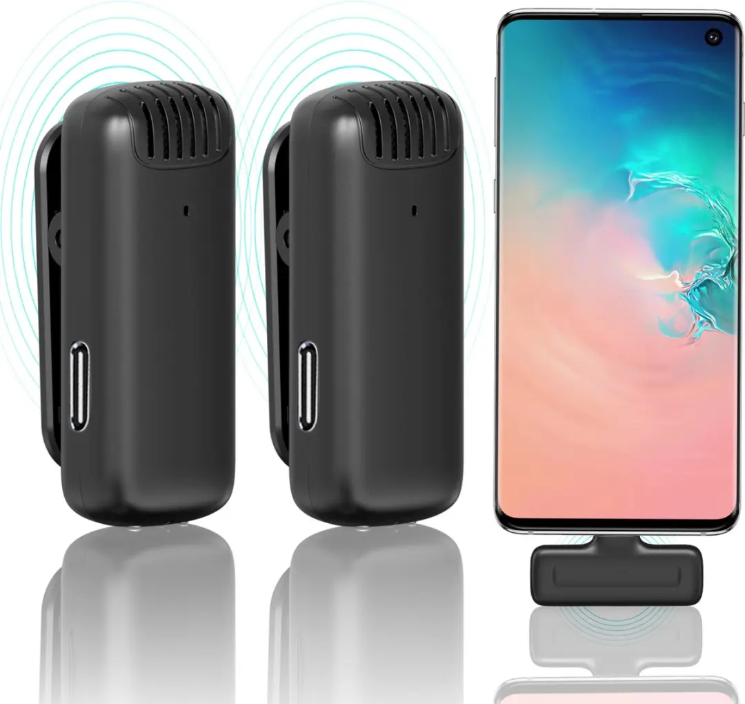 Ulanzi J12 Draadloze Microfoon - USB-C - 2 Stuks - Zwart