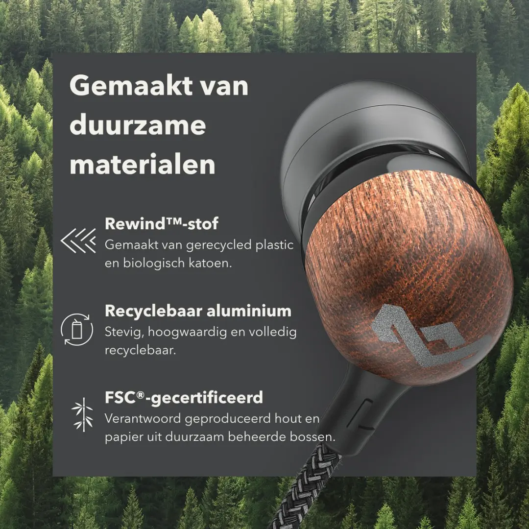 House of Marley Smile Jamaica USB-C Oortjes - Zwart