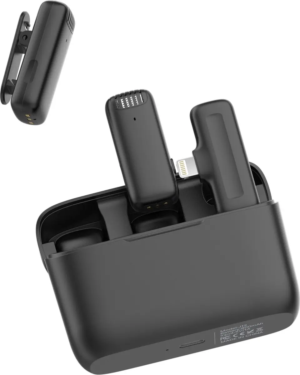 Ulanzi J12 Draadloze Microfoon - 2 Stuks - Lavalier - iPhone/iPad