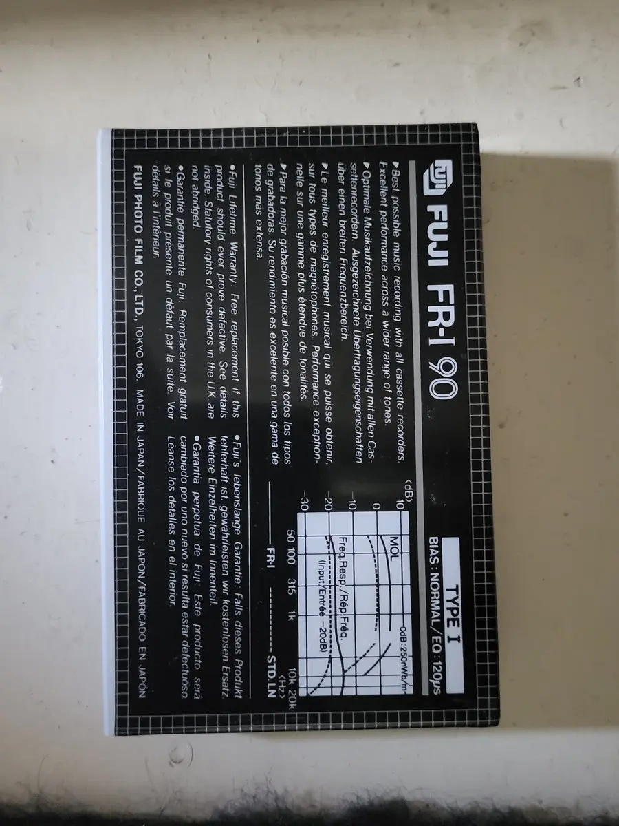 Fujifilm FR-I Normal 90 Audiocassette - Zwart