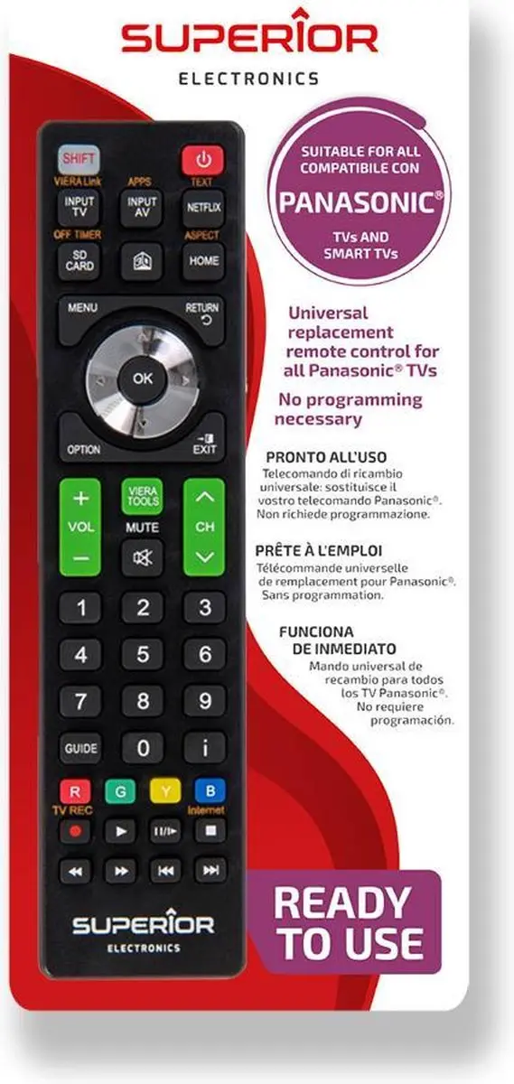 Superior PANASONIC RCPANASONIC Afstandsbediening - Zwart