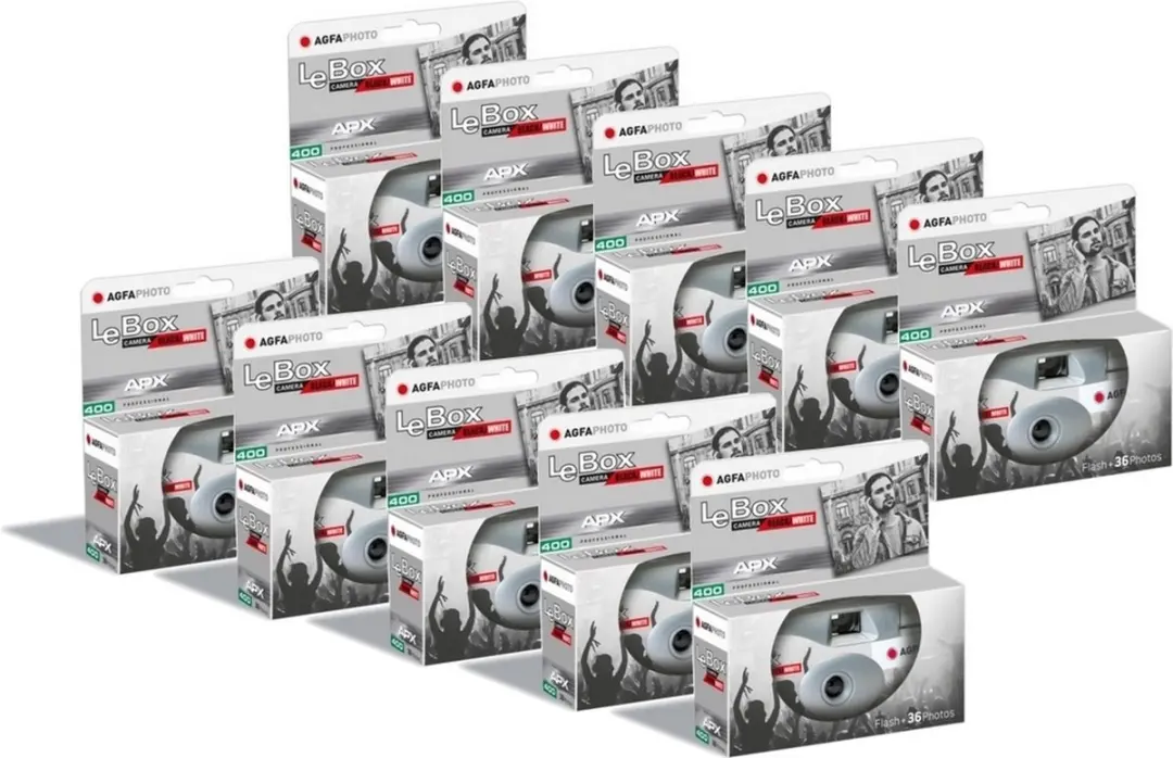 AgfaPhoto LeBox Black&White Wegwerpcamera 10 Stuks