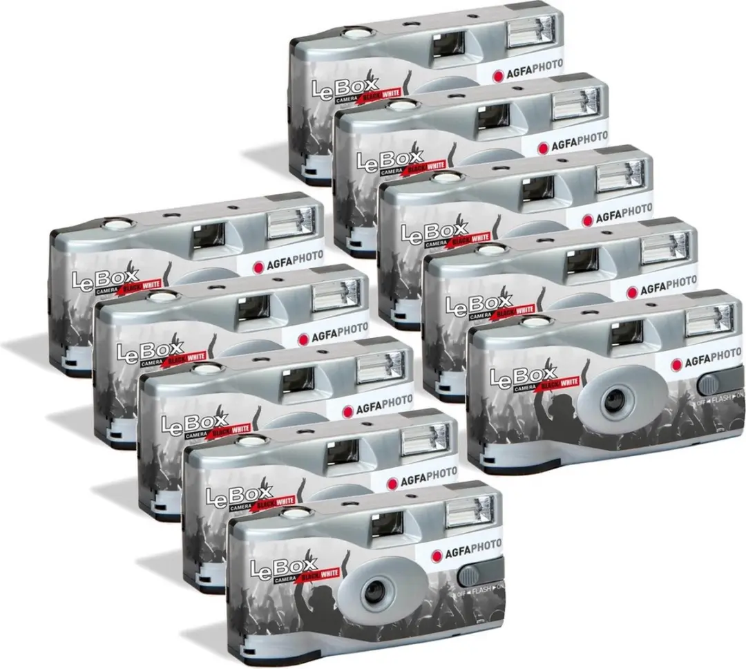 AgfaPhoto LeBox Black&White Wegwerpcamera 10 Stuks - 27 Foto's