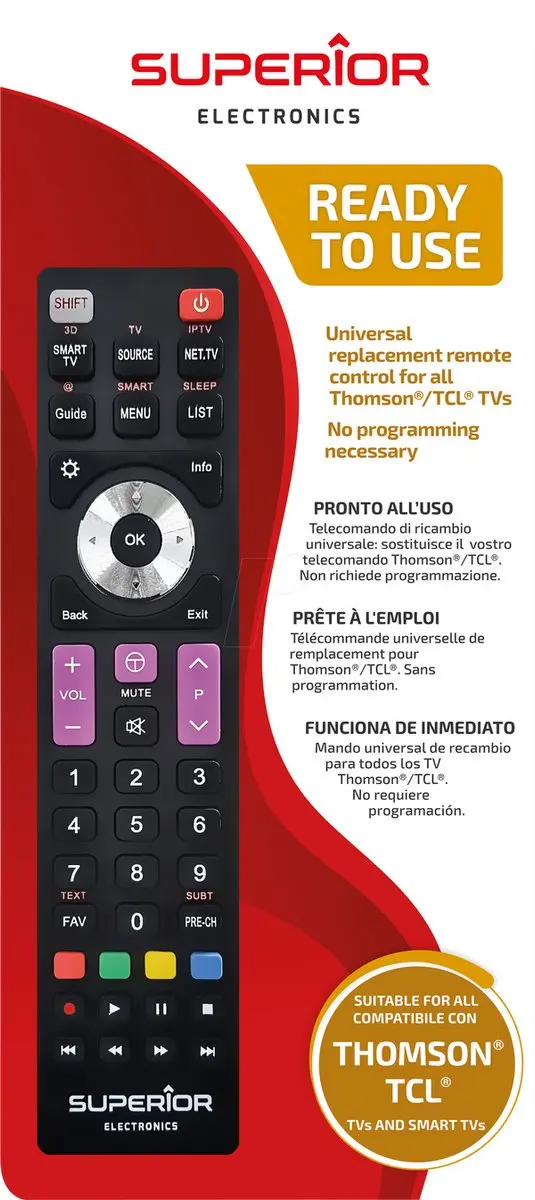 Superior SUPTRB017 Universele Afstandsbediening - Thomson/TCL
