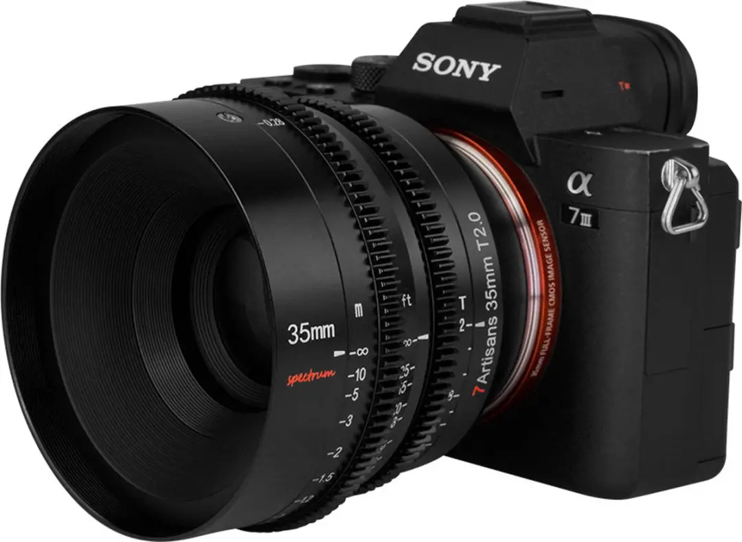 7Artisans 35mm T2.0 C401B Sony E MILC Lens - Zwart