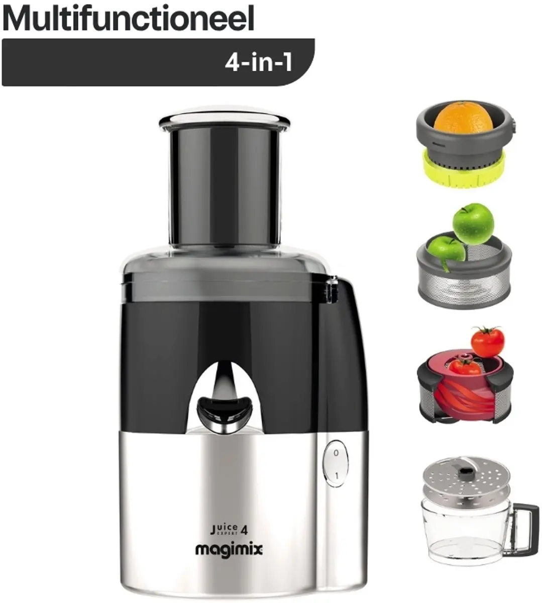 Magimix Juice Expert 4 400W - Zwart/Chroom