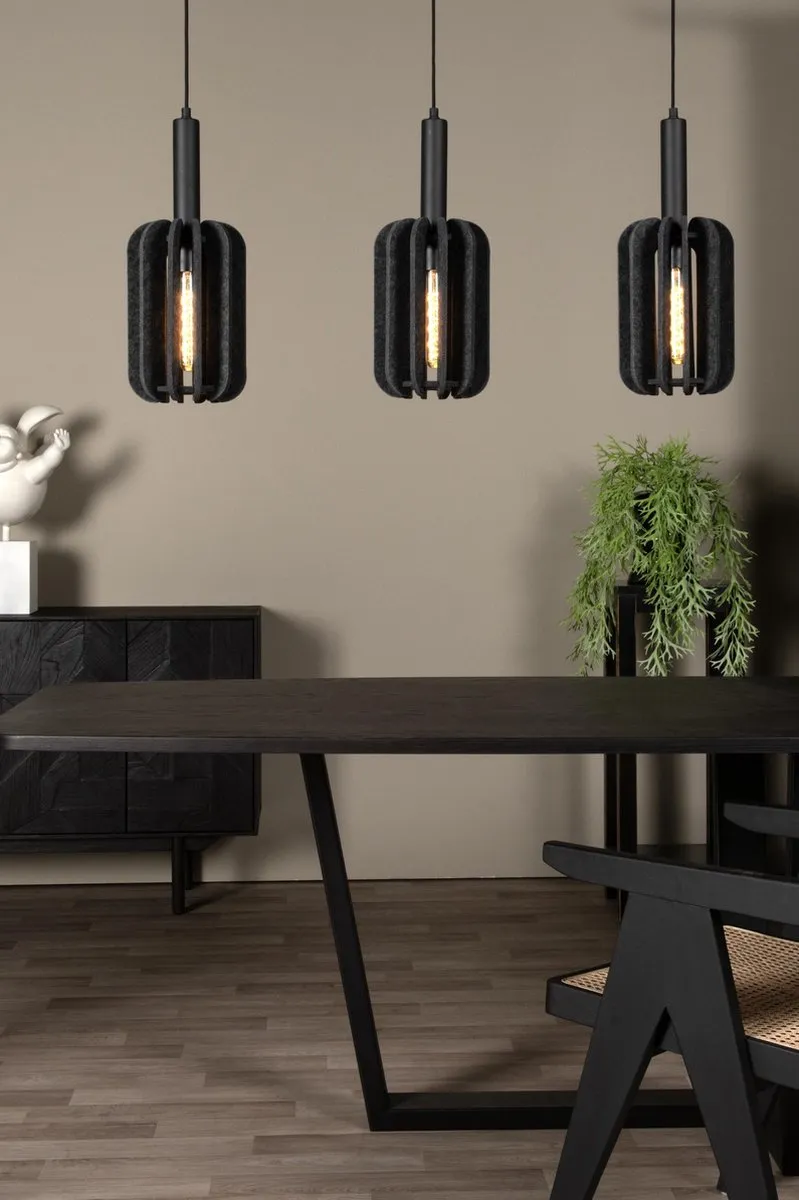Lucide Rafal Hanglamp 3xE27 - Grijs - Ø20cm