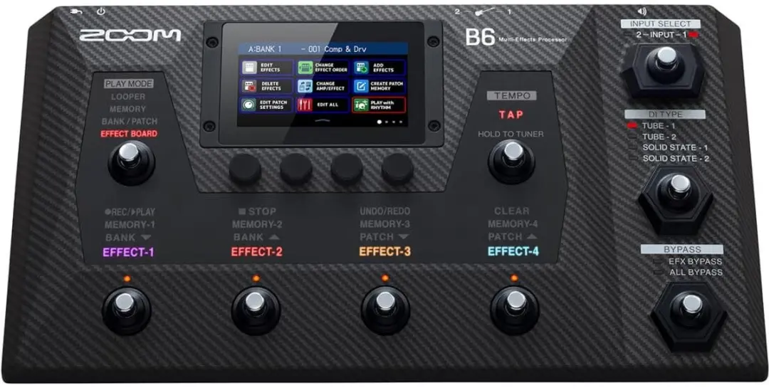 Zoom B6 Basgitaal Multi-Effectpedaal - Zwart
