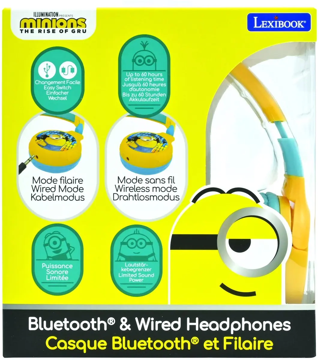 Minions HPBT010DES Koptelefoon - Multi Colour - afbeelding 6 van 6