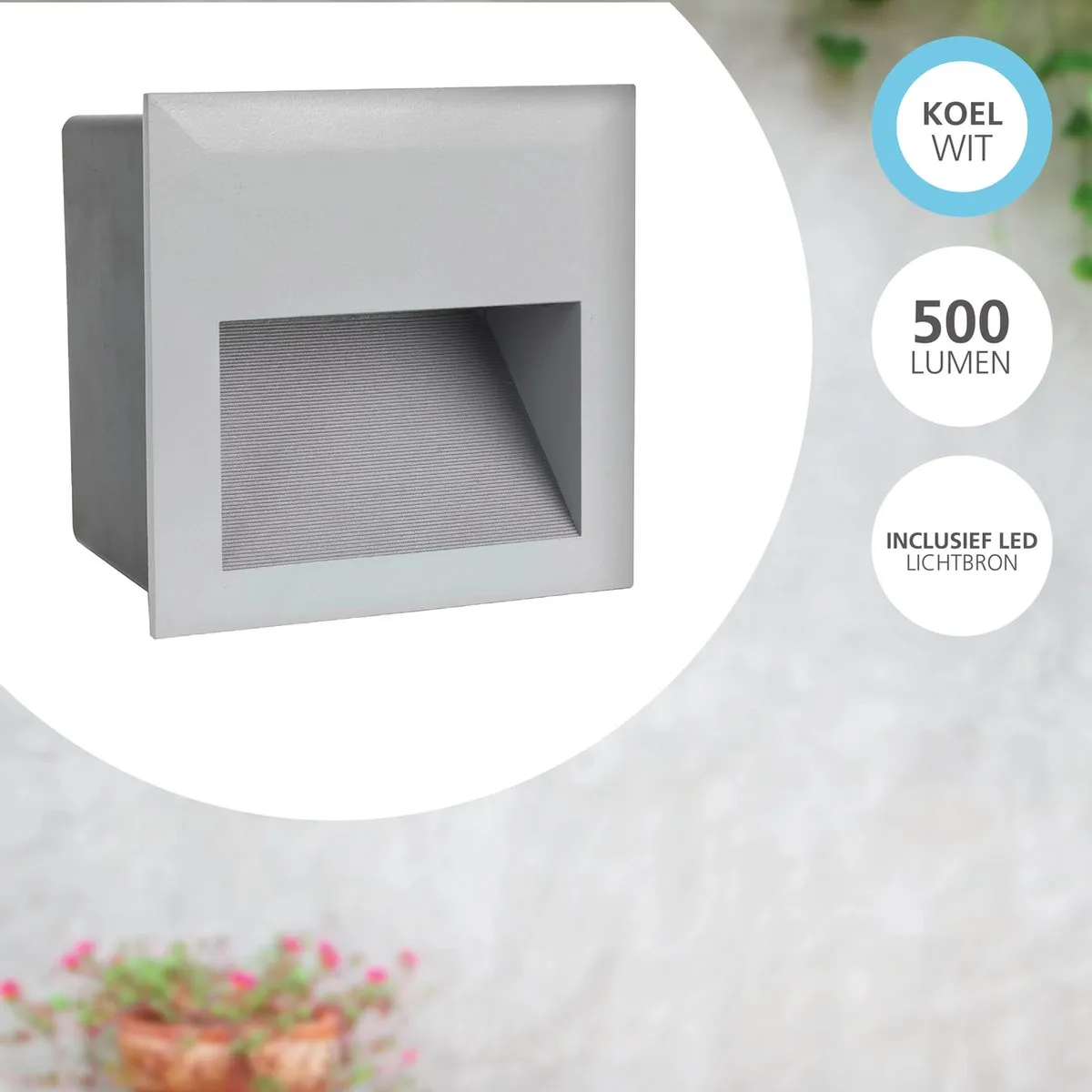 Eglo Zimba LED Inbouwspot Buiten 3.7W - 14cm - Zilver