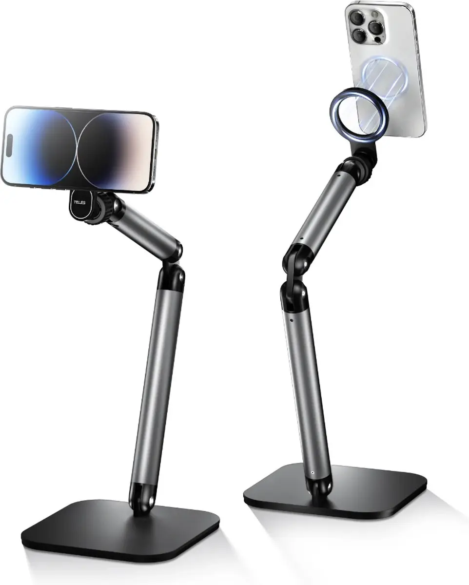 Telesin Live Streaming Desktop Stand MagSafe - 27-47cm - Aluminium - Zwart