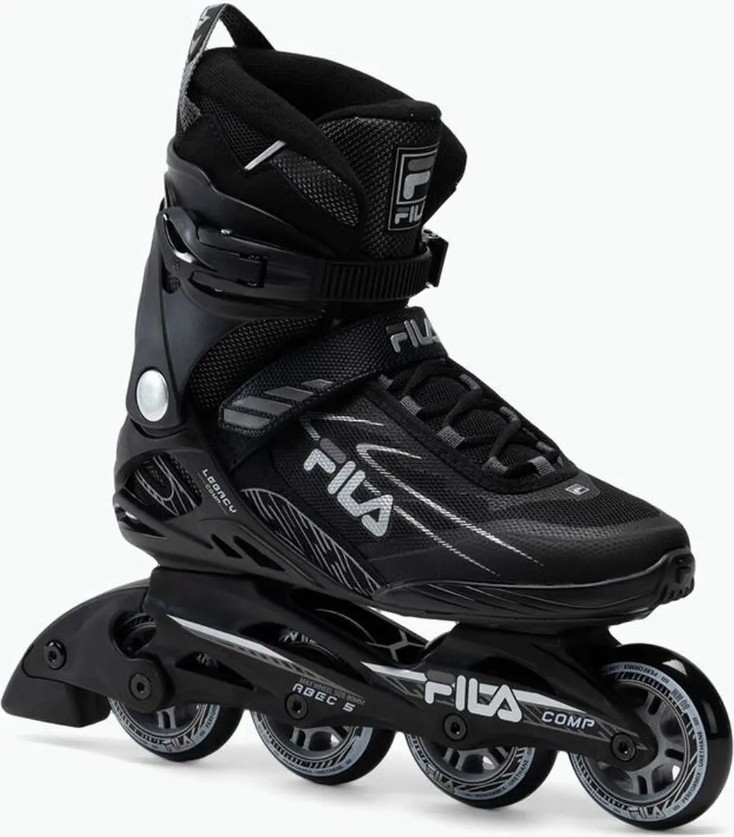 Fila Legacy Comp '22 Heren Inline Skates 80mm - Zwart/Lichtgrijs/Wit