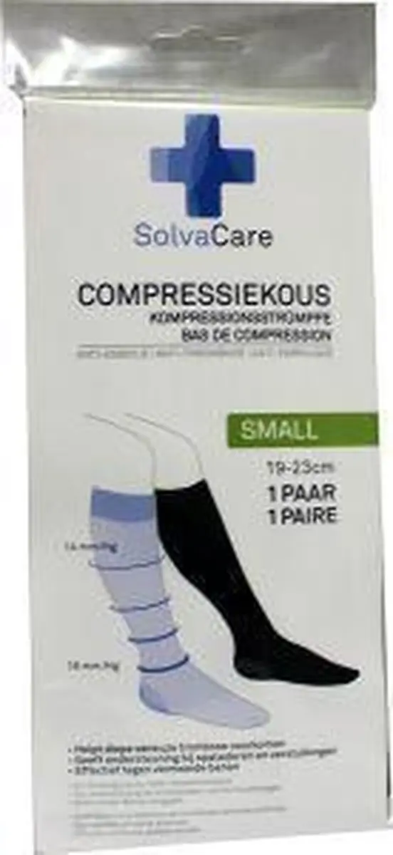 Solvacare Compressiekous Zwart S - 19-22