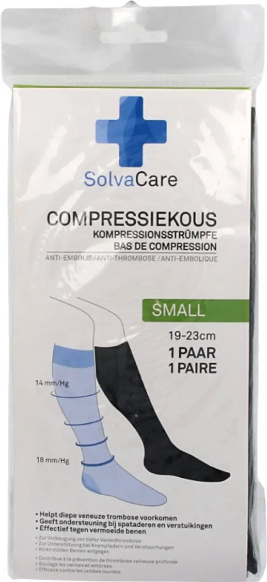 Solvacare Compressiekous Zwart S
