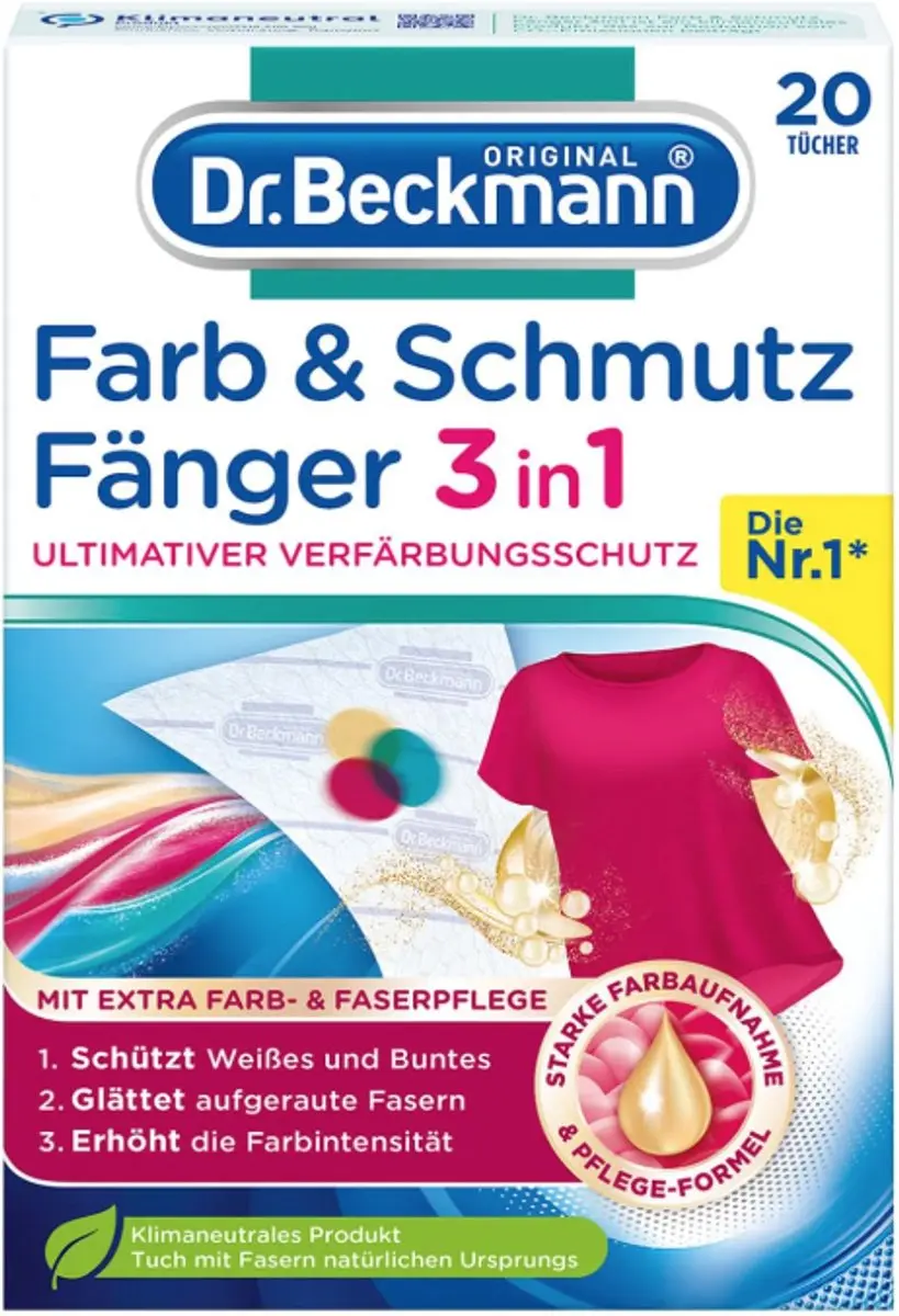 Dr. Beckmann Kleur Bescherming Doekjes 20 Stuks