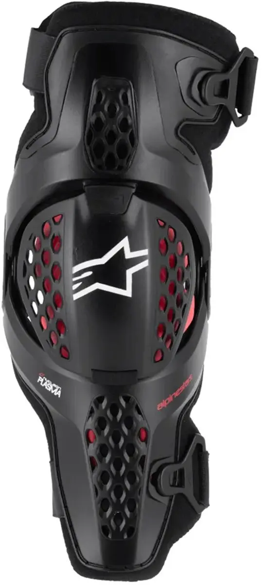 Alpinestars SX-1 Plasma Kniebeschermers - M/L - Zwart/Rood